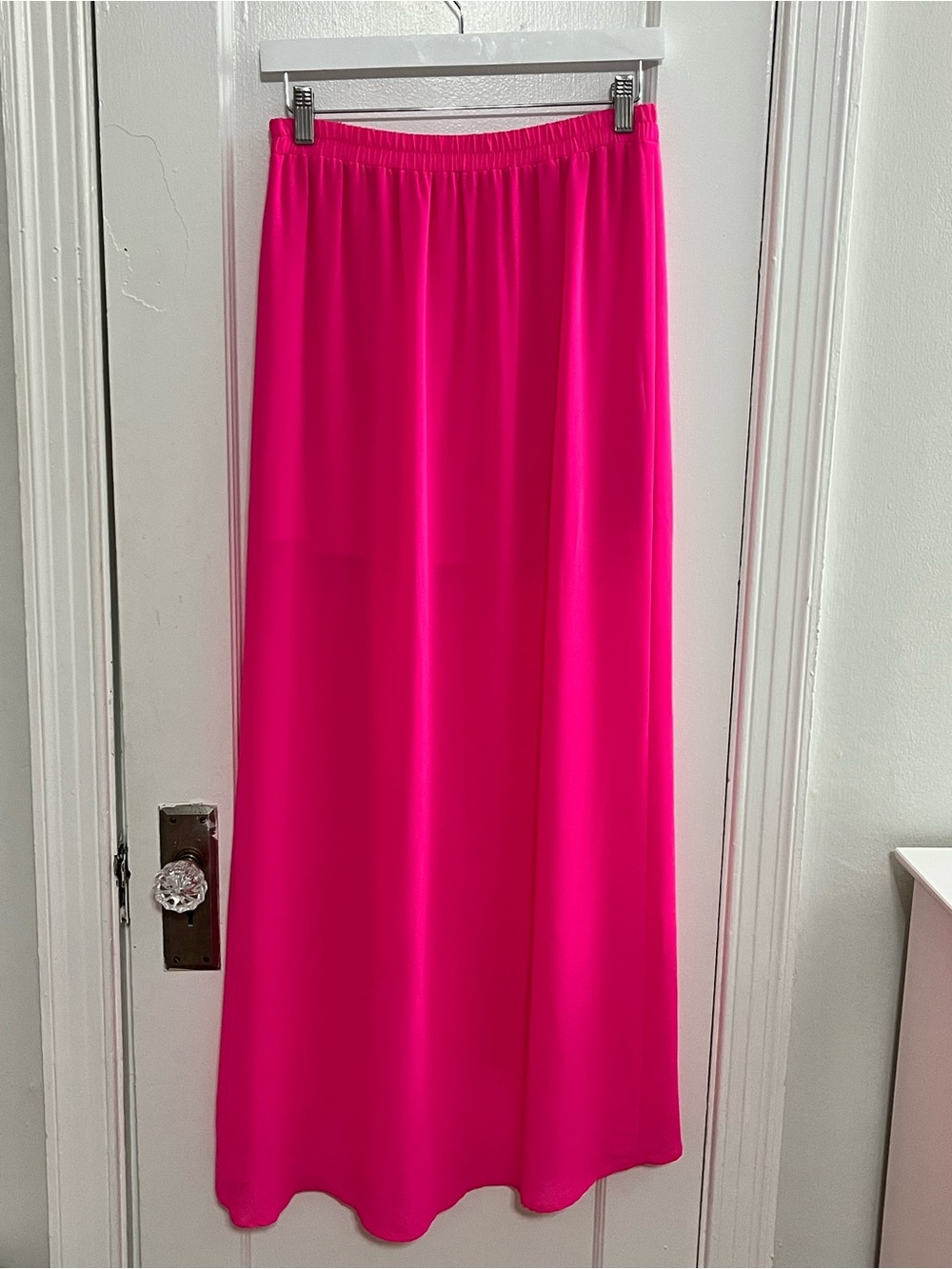 Lush Neon Pink Tulip Maxi Skirt Size M - Picture 8 of 8